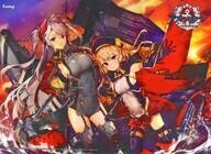 中古ポスター(アニメ) B2布ポスター プリンツ・オイゲン&Z23 「PS4ソフト アズールレーン クロスウェーブ」 fa