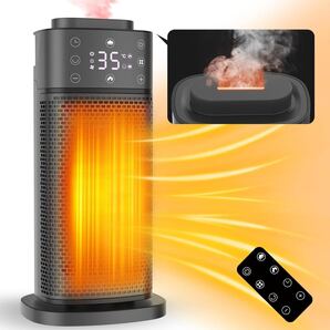 セラミックヒーター【驚くほど静か&超音波式加湿】電気ストーブ 暖房器具 ヒーター 1200W/800w/10w 電気ファンヒーター 節電 加湿 速暖