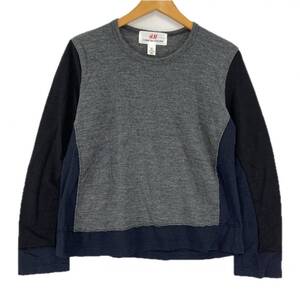 H&M×COMME des GARCONS H&M COMME des GARCONS LS переключатель вязать вырезать и сшить размерEUR L/серый×черный×темно-синий YU-PACKET OK
