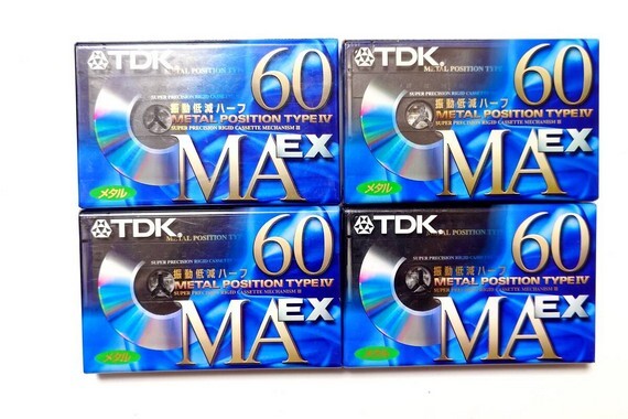  новый товар TDK MA EX/60 минут 4шт.@ metal лента 