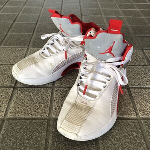 NIKE AIR JORDAN XXXV PF CQ4228 100 Fire Red US9 USED ナイキ エアジョーダン35 27cm マイケルジョーダン スニーカー アメカジ バスケ