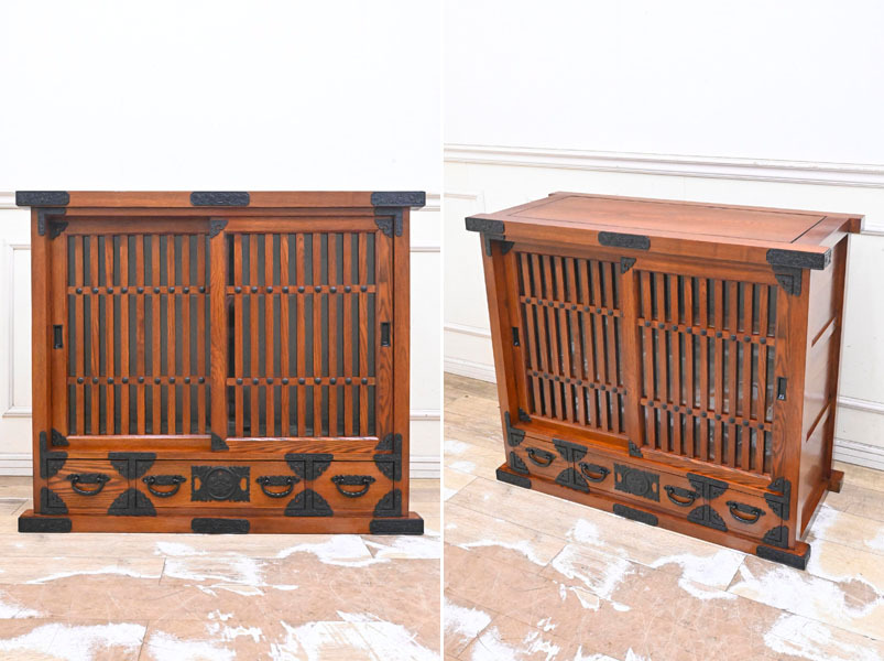 Yahoo!オークション -「欅 ケヤキ」(棚、キャビネット) (家具