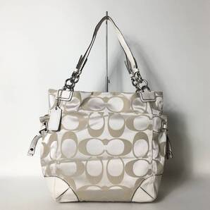 79B215|コーチ シグネチャー トートバッグ ホワイト
