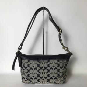 79B218|美品|コーチ シグネチャー ショルダーバッグ ブラック