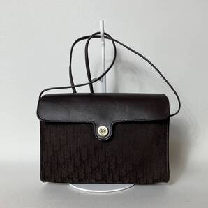 710B58|美品|ディオール ショルダーバッグダークブラウン トロッター