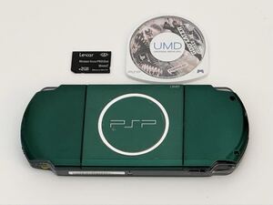 SONY PSP-3000 本体 スピリティッド・グリーン メモリースティック ゴッドイーターバースト 現状品