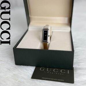 人気 保存箱付 GUCCI グッチ ロゴ バングルウォッチ レディース クォーツ 腕時計 1500L シルバー
