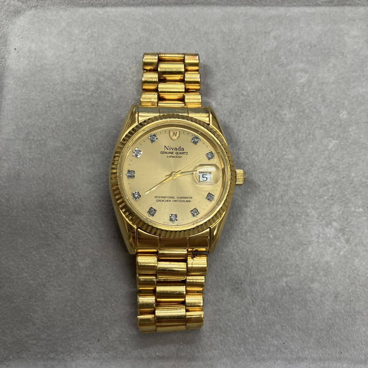 Nivada ニバダ クオーツ ゴールド 腕時計 電池切れ 送料無料】Nivada/ニバダ/クォーツ腕時計/ラウンド/ゴールド