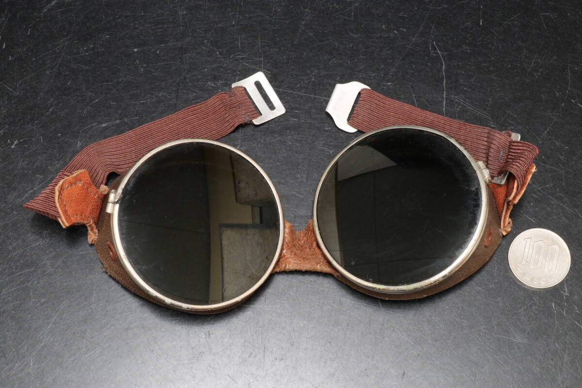 実物　旧日本軍　航空眼鏡 試作】日本軍鷲の目型航空眼鏡 ～蝶番付き～ | 軍装 製作 赤とんぼの