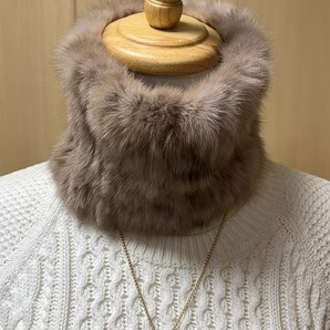 ◆新品限定◆上質なセーブル 編込みスヌード◆/毛皮リアルファー セーブルファー