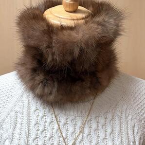 ◆新品限定◆上質なセーブル 編込みスヌード◆/毛皮リアルファー セーブルファー