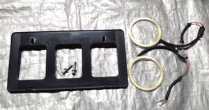 良品★汎用/ライセンスフレーム&LEDリング★FORDマスタング2013年外し