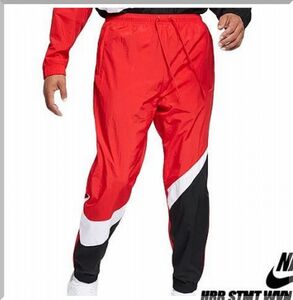 美品★NIKE★ビッグスウォッシュ/ウーブンパンツ(NSW BIG SHOOSH WOVEN)★L★レッド
