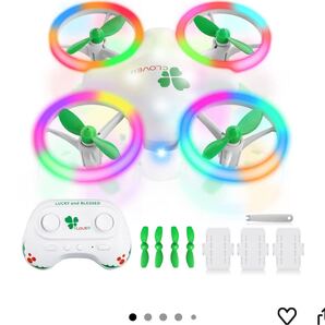 ドローン 子供向け ミニドローン 100g未満 子供向け 初心者 室内 耐衝撃 LED切替機能 6つの点灯モード 速度調整(グリーン)