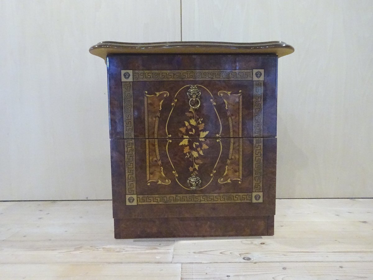 osk071028 【美品】 イタリア ヨーロピアンクラッシク ナイトテーブル・