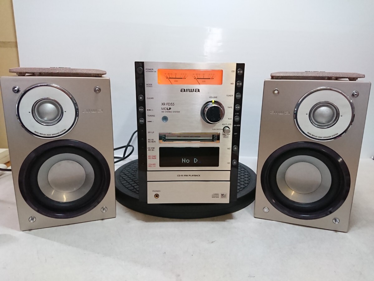 【レトロ】aiwa XR-HG5MD コンポ　リモコン付 レトロ】aiwa XR-HG5MD コンポ リモコン付 - メルカリ