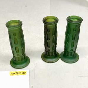 KIJIMA★オーバルディンプル グリップ★ラバー★3本まとめて★貫通★緑★汎用★バイク★22.2★キジマ★☆bzaif★HAN0820-200★508 ゆ 10