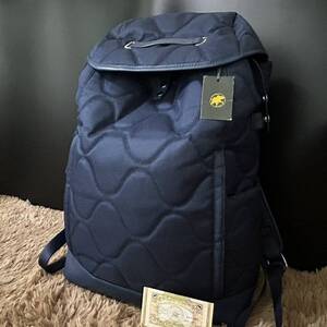 1円~【希少/極美品】ハンティングワールド HUNTING WORLD リュック メンズ ビジネス バックパック A4 PC キルティング ナイロン ブルー