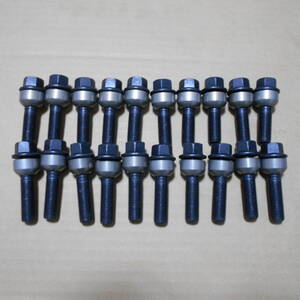 ★★H&R純正品 ポルシェ ホイール用 スリーブ付き ボルト ブラック×20本 (首下・29・37・45・48・53)から選べます。⑳★