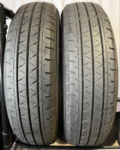 ヨコハマタイヤ  BLUEARTH-VAN RY55 155-80-14 2本セット 中古 22年製 バリ山 約5.28 LT