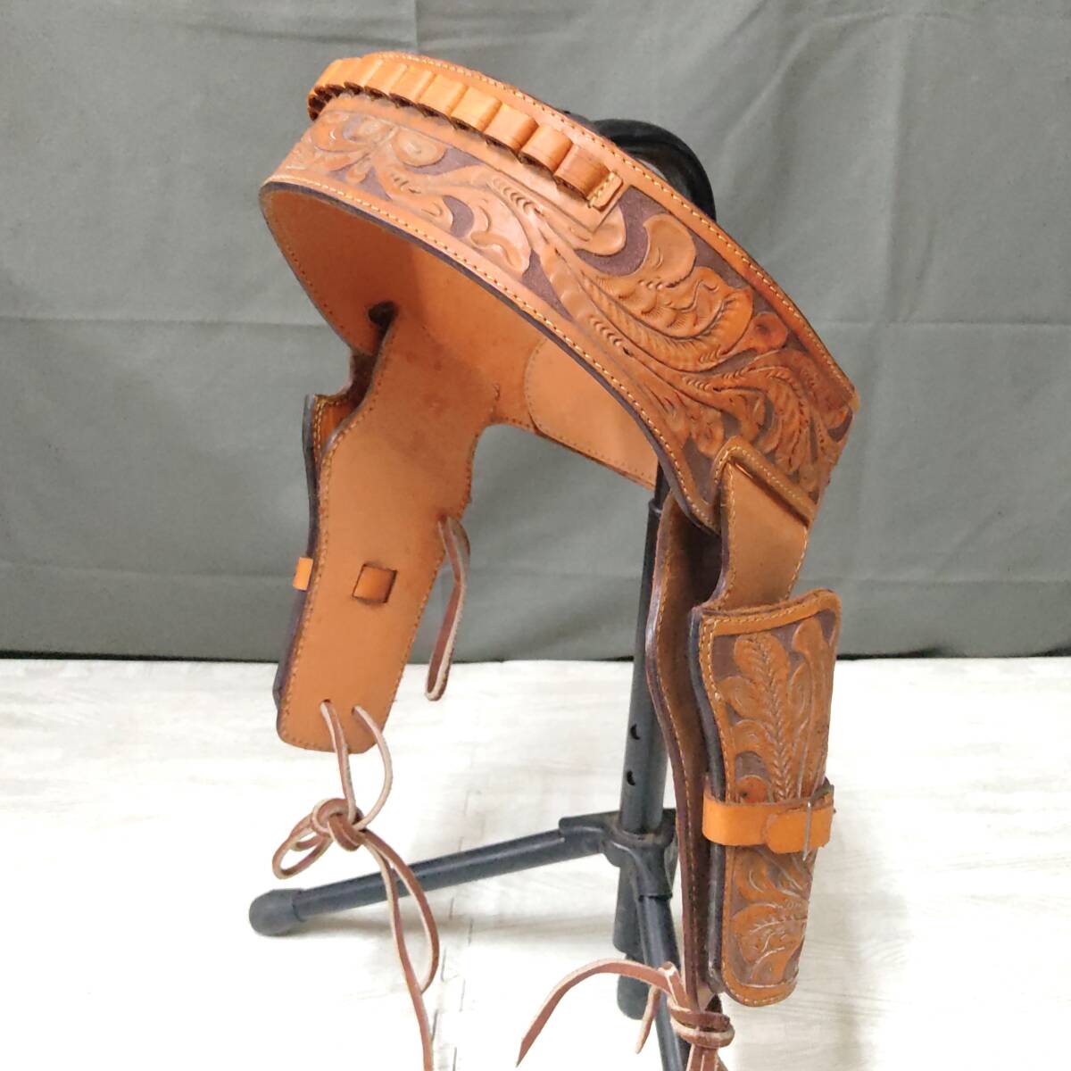 1970年代製 本革ウェスタンガンベルト ウエスタン ホルスター ガンベルト 革製