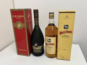 未開栓 REMY MARTIN レミーマルタンナポレオン 700ml/40度ブランデー/WHITE HORSE ウイスキー 750ml/43度 2セット NO2414.2540