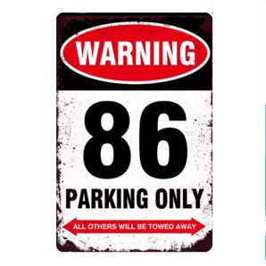トヨタ GT86 86 ハチロク 看板 サインプレート TINサイン ブリキ看板 パーキング 駐車場 ガレージ インテリア アンティーク 店舗サイン