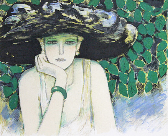 【骨董】カシニョール作　リトグラフ「真珠」 骨董】カシニョール作 リトグラフ「真珠」 骨董】カシニョール作