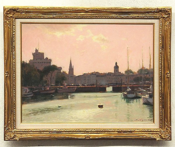 油絵　港 Yahoo!オークション -「港」(油彩) (絵画)の落札相場・落札価格