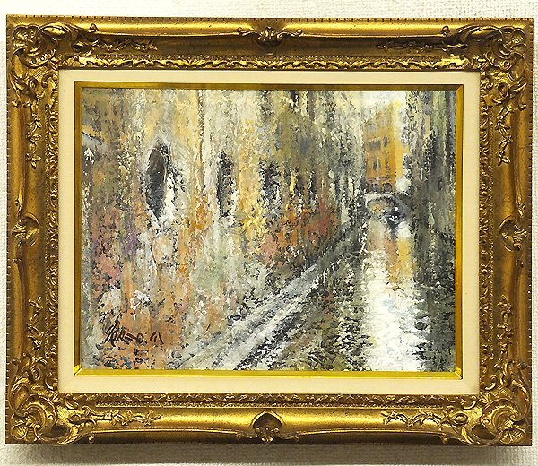 三宅輝夫、ブルージュ風景、希少画集画、新品高級額・額装付、状態良好 三宅輝夫、ブルージュ風景、希少画集画、新品高級額・額装付