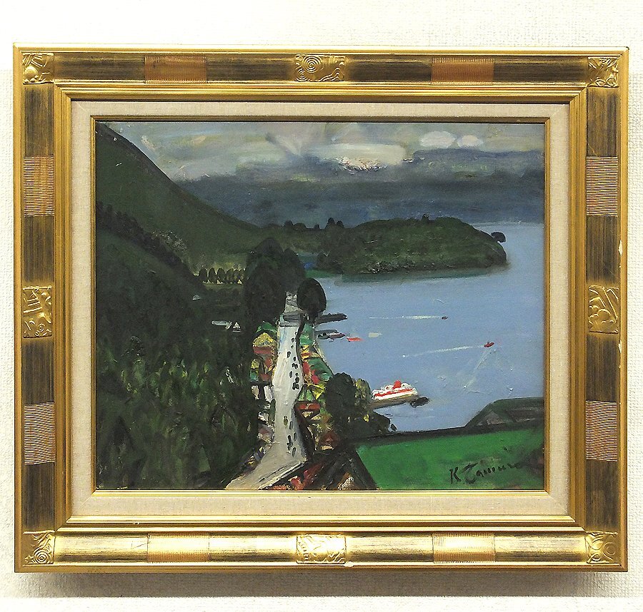 田村孝之介、【赤い帽子】、希少画集画、新品高級額・額装付、大判 田村孝之介、【赤い帽子】、希少画集画、新品高級額・額装付
