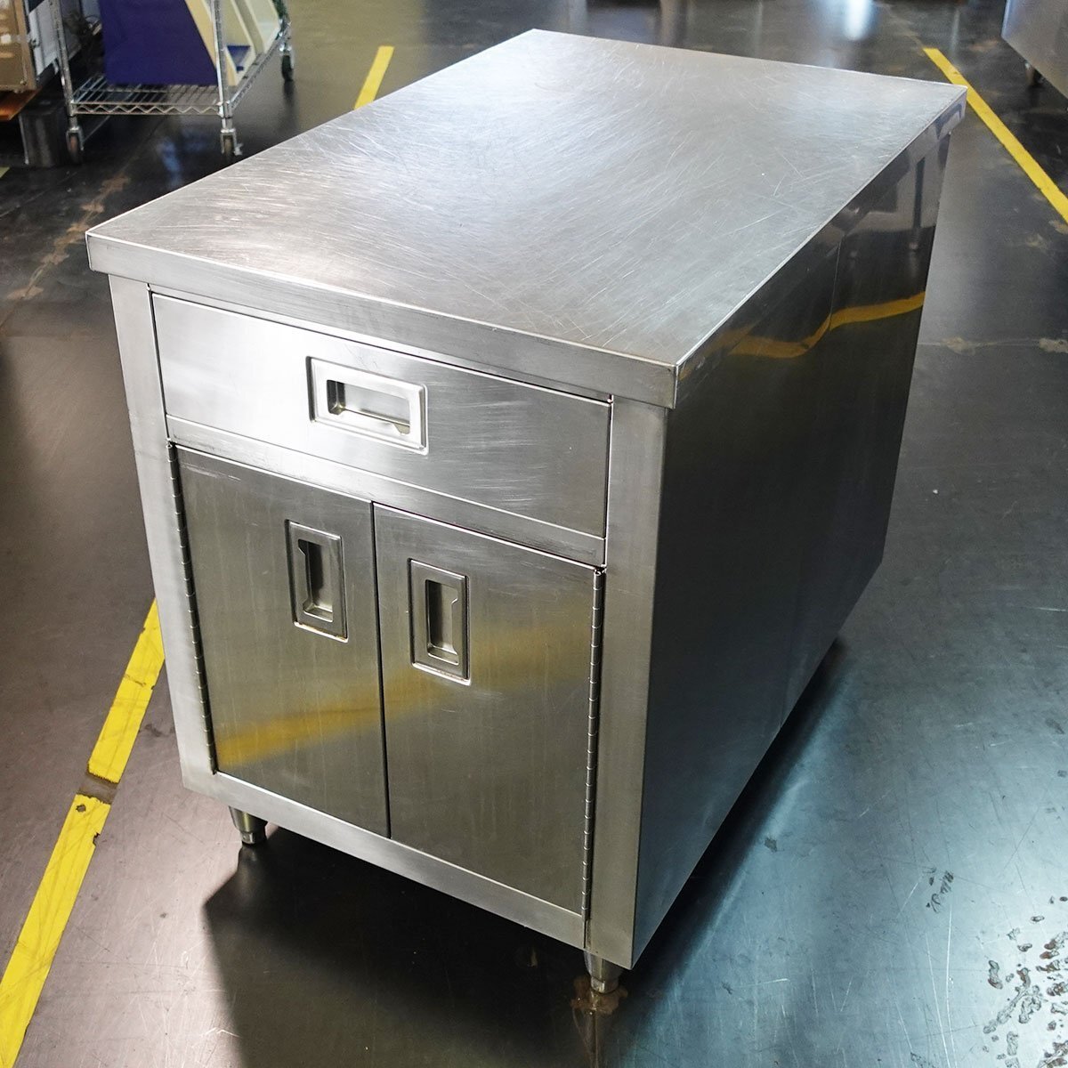 業務用調理台作業台 引き出し付き ステンレス製 Used chuboutokunekan_19l2323z