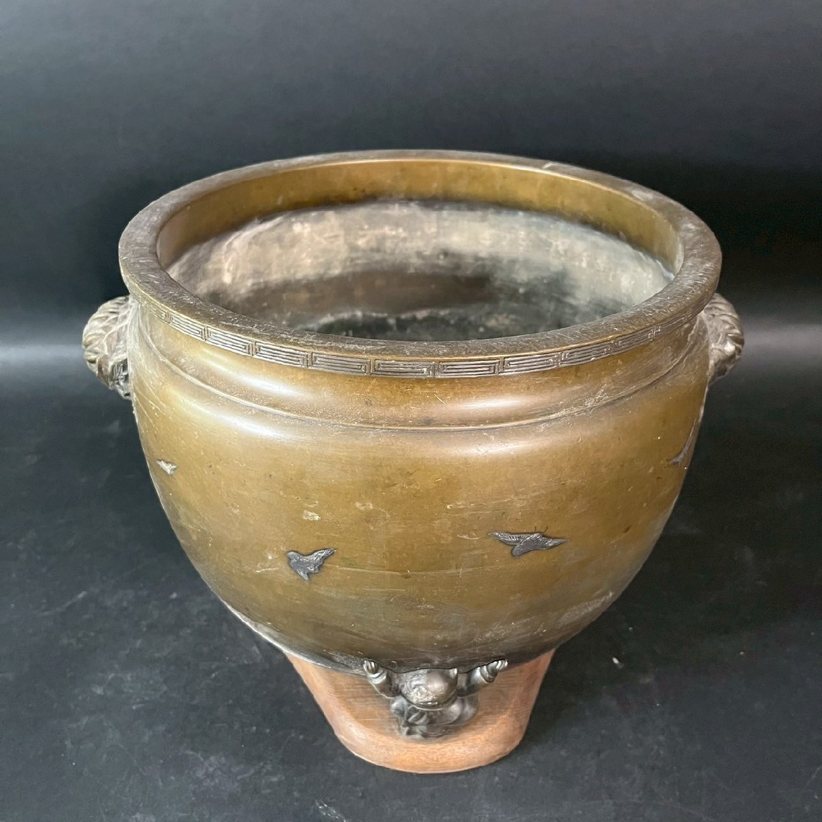 稀少　昭和９年製　切り株　20ｋｇ　幅70ｃｍ　火鉢　骨董　古道具　アンティーク 稀少 昭和9年製 切り株 20kg 幅70cm 火鉢 骨董 古道具 アンティーク