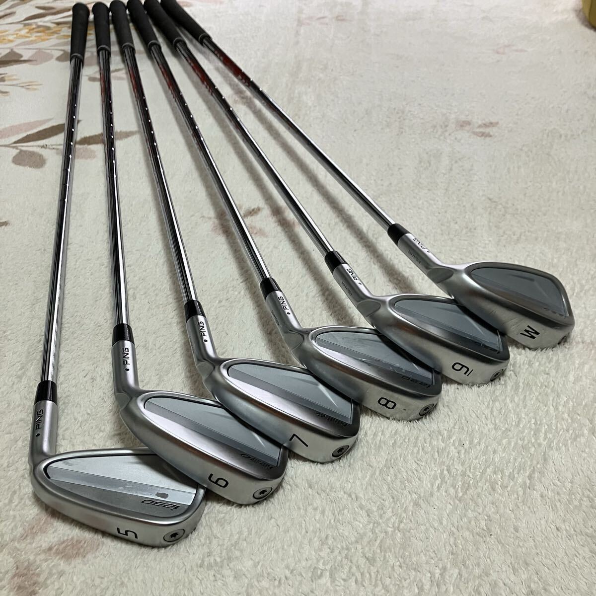 美品 PING i230 アイアン #5〜W 6本セット モーダス105S 黒 PING 送料無料 2023年モデル ピン i230 アイアン 6本セット ＃5