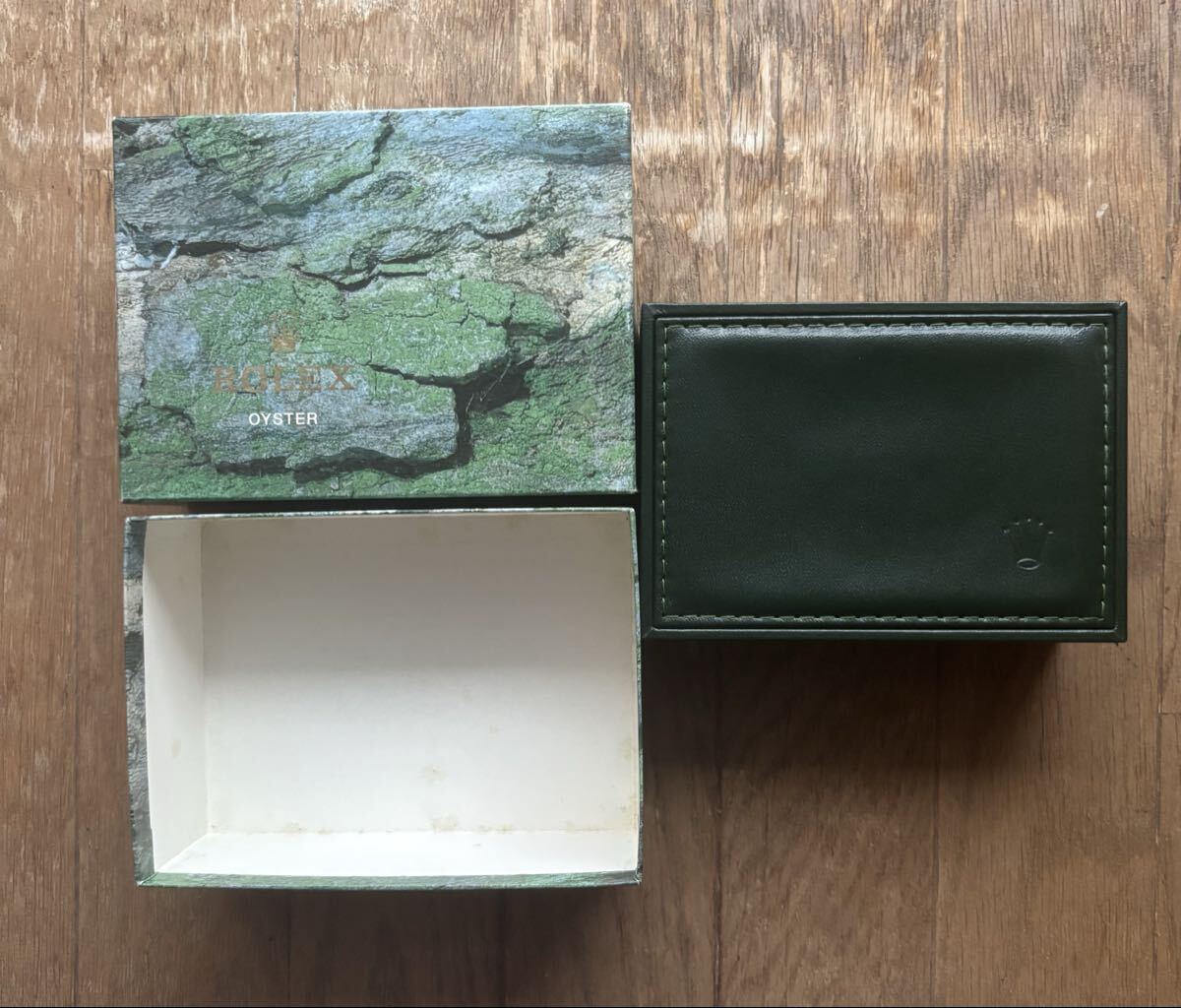 A⑨ロレックス ROLEX レザーケース　緑　68.00.55 ロレックス ROLEX ギャランティーカードケース ロゴ レザー 緑