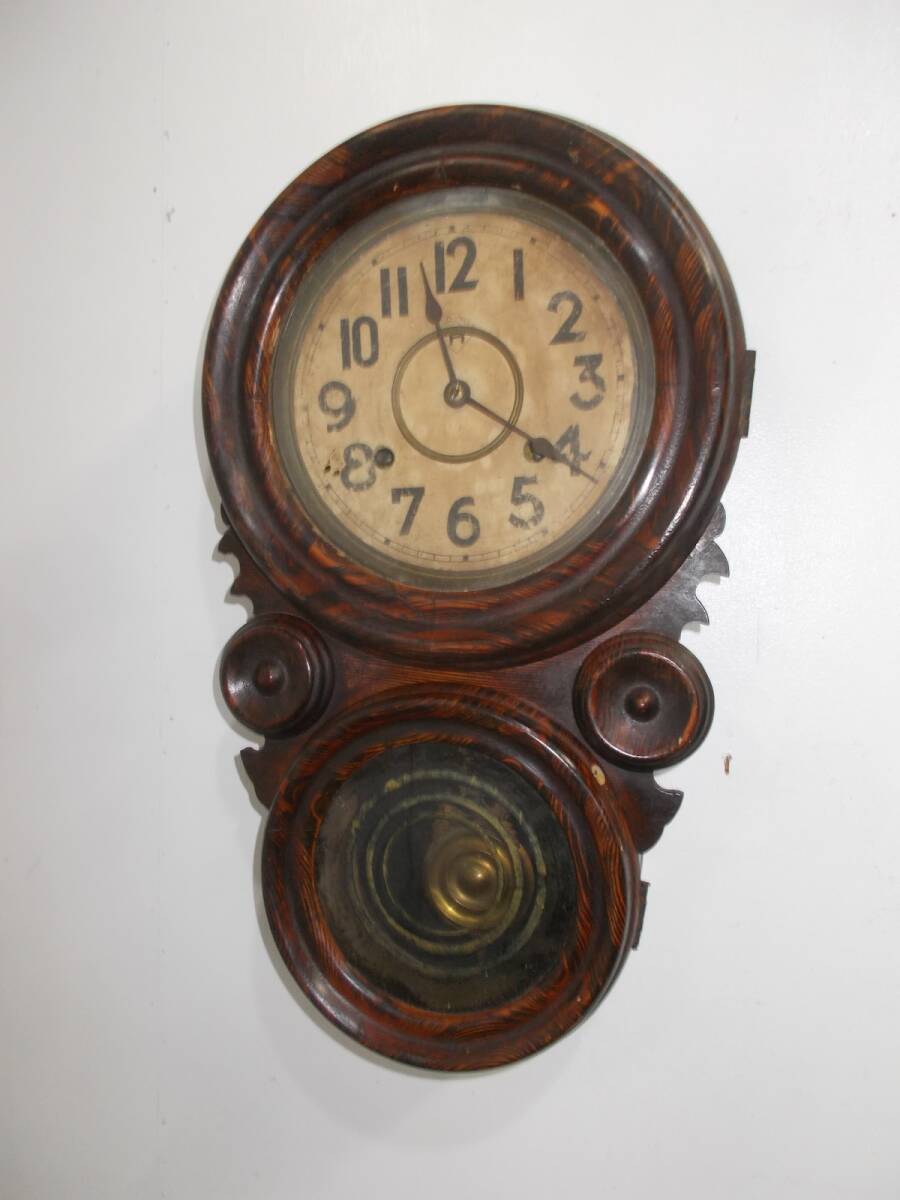 アンティーク柱時計 三工舎 宮型柱時計 昭和初期頃【W260】 - ANTIQUE LEAVES