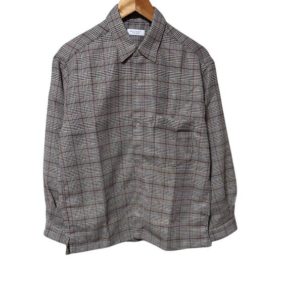 Beauty&Youth ユナイテッドアローズ グレンチェック シャツ S ブラウン系 長袖 United Arrows Glen Check Shirt Brown Long Sleeve
