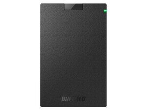 外付ポータブルハードディスク 1.0TB BUFFALO HD-PCG1.0U3-BBA 衝撃吸収設計 故障予測サービス「みまもり合図」 シンプル&コンパクト