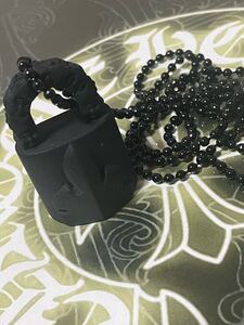 クロムハーツ◆Chrome hearts◆パドロックフレアニー シリコンラバー ボールチェーン ネックレス◆ブラック◆未使用◆専用袋