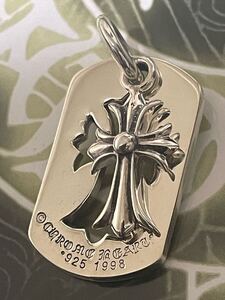 クロムハーツ◆Chrome hearts◆ドッグタグ カットアウト CHクロス ペンダント◆スターリングシルバー925◆ペンダント