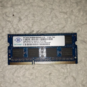 【動作品】NANYA NT4GC64B8HBONS-CG 4GB ノートブック SODIMM DDR3 PC12800(1600) UNBUF 1.5