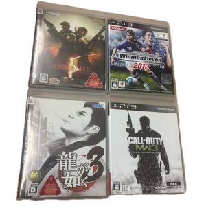 龍が如く3 バイオハザード5 ウイイレ2012 コールオブデューティーモダンウォーフェア3 PS3 PlayStation3 ソフト 4本セット ①