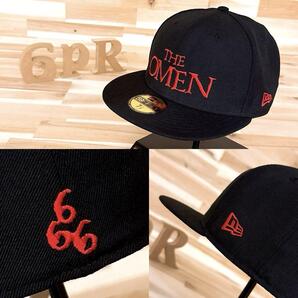 激レア【ニューエラ×オーメン】限定コラボ キャップ FOX ホラー映画 黒×赤【HFby6PR】メンズ・帽子・春夏・秋冬【E9T3H7U】