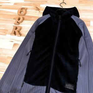 【ユニフォームエクスペリメント】ポーラーテック フリース パーカー 黒×グレー【HFby6PR】メンズ・洋服・秋冬【Y4T9D3X】