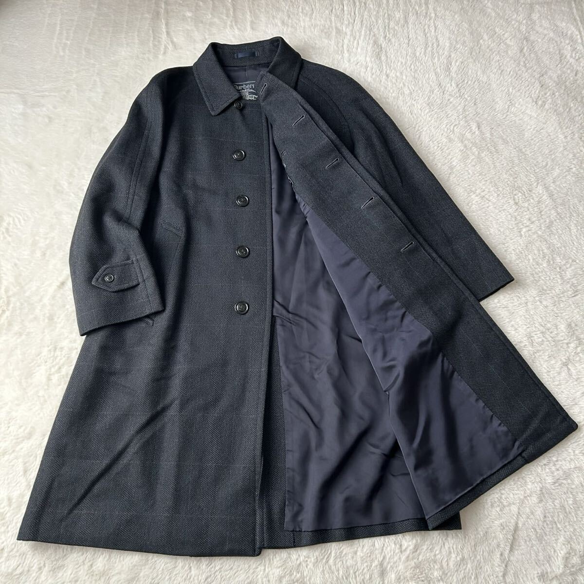 【極美品】Burberrys ステンカラーコート ブラック カシミア70% 2025年最新】Yahoo!オークション -バーバリー ステンカラー