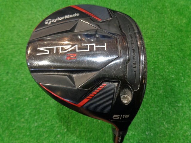 コース未使用超美品 ステルス2 フェアウェイウッド5w S テーラーメイド 中古】ステルス2 PLUS フェアウェイウッド Tour AD CQ-6 18 S C
