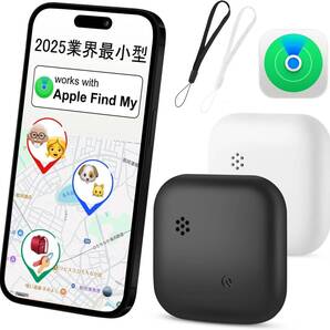 エアタグ airtag【業界最小型】紛失防止タグ スマートタグ(2個セット【超薄モデル&MFI認証品&Giteki技適認証&GPS全球超強信号 gpsタグ