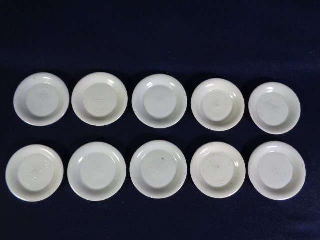 小皿　古伊万里　豆皿　江戸末期　白磁　ホクロ　手塩皿 古伊万里 伊万里 江戸 中期 豆皿 小皿 2客セット 金継ぎ 材料