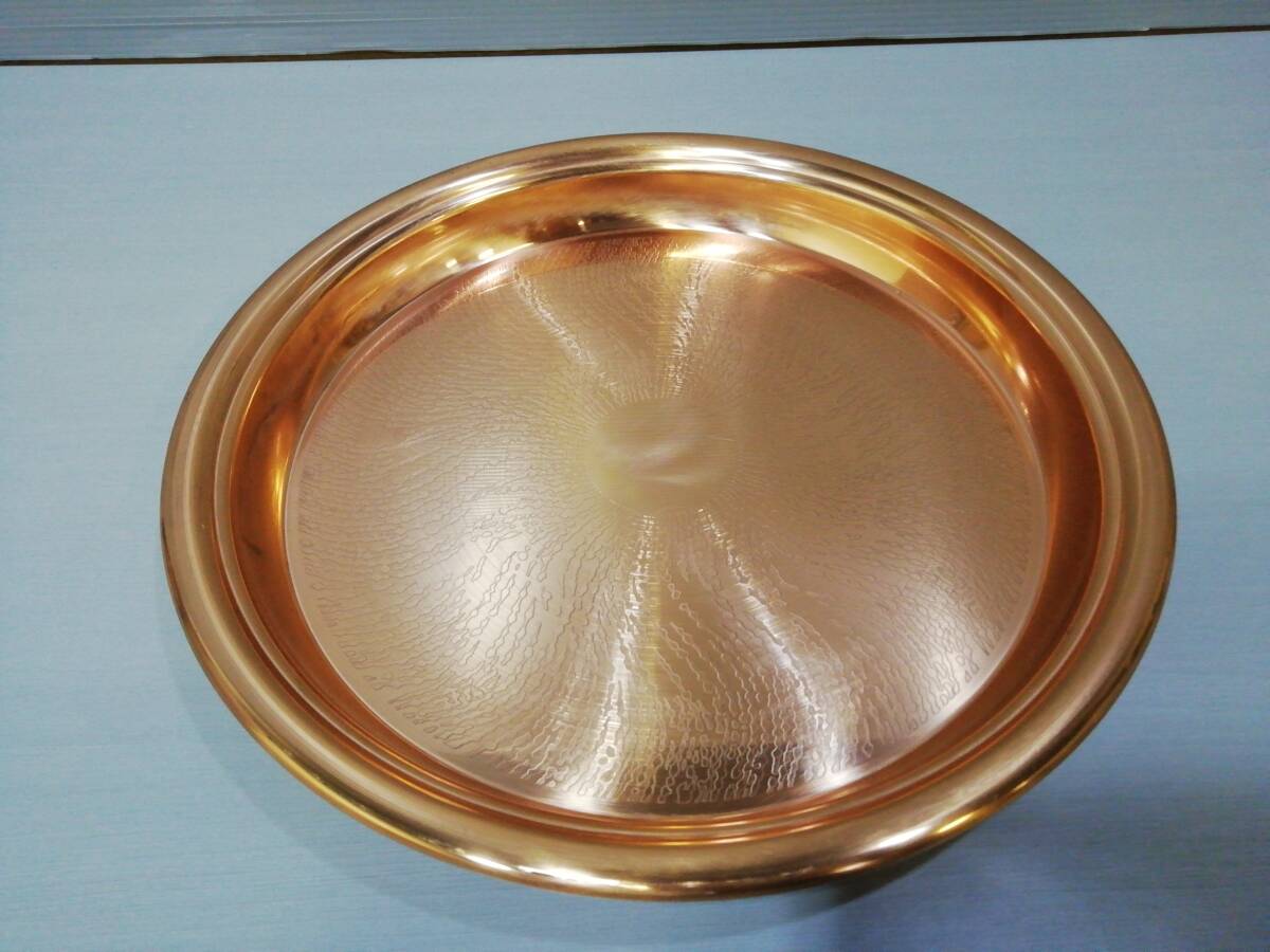 未使用 純銅 丸盆 ＜大＞ size約36cm 2枚　31cm1枚　お盆 2025年最新】純銅 丸盆の人気アイテム - メルカリ