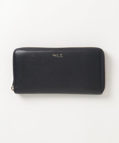 【未使用】agnes b. 　サフィアーノレザー　フラップ折り財布　ブラック 2025年最新】Yahoo!オークション -アニエスベー 財布の中古品